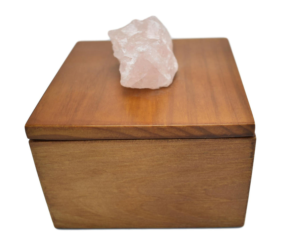 Wooden Boxes with Gemstone on Top